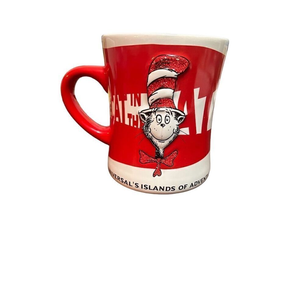 Universal Studios Dr. Seuss The Cat in the Hat 3D Red Mug Ceramic Original